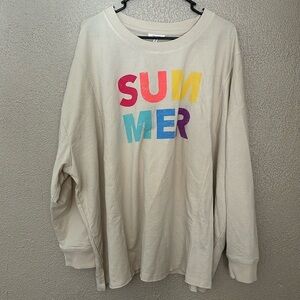 Womens Plus Maurice’s Lightweight Sweatshirt, Size 4X, Summer